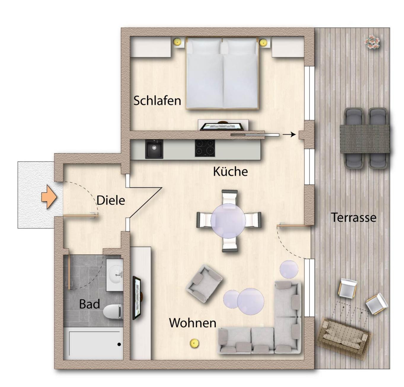 Foerdeferien Bockholmwik Apartment Munkbrarup Ngoại thất bức ảnh